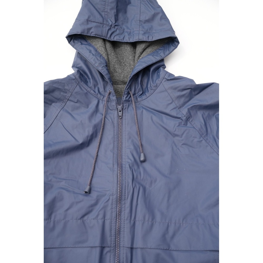 Misty Harbor Men's Hooded Rain Jacket Blue Fleece Lined Waterproof Coat Size L - Picture 3 of 13